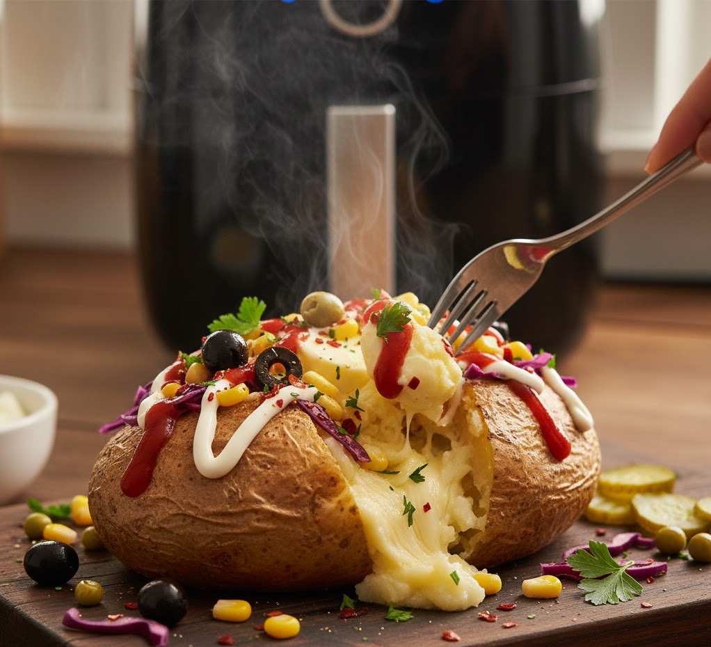 Peynirli ve Garnitürlü Kumpir Tarifi